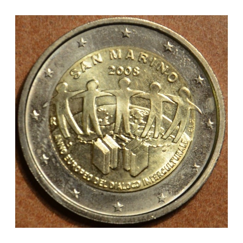 eurocoin eurocoins 2 Euro San Marino 2008 - European Year of Interc...