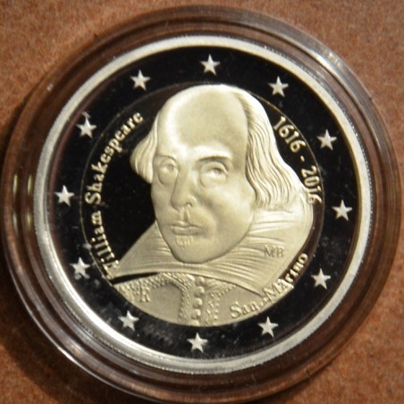 euroerme érme 2 Euro San Marino 2016 - Shakespeare halálának 400. é...