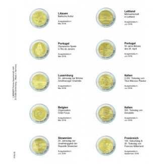 euroerme érme Lindner gyűjtőlap 19. (Litvánia 2016 - Franciaország ...