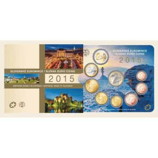 Set of 8 Slovak coins 2015 (BU)