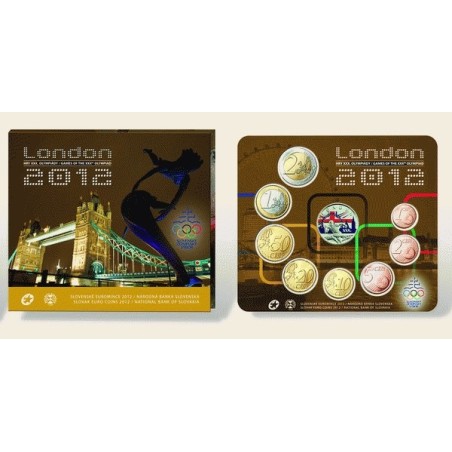 eurocoin eurocoins Set of 8 Slovak coins 2012 London (BU)