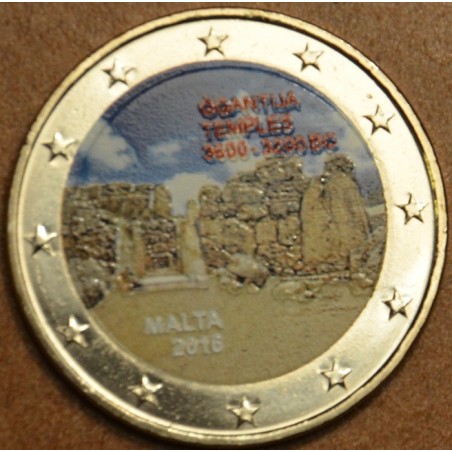 euroerme érme 2 Euro Málta 2016 - Ggantija templomai III. (színezet...