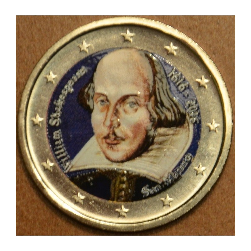 euroerme érme 2 Euro San Marino 2016 - Shakespeare halálának 400. é...