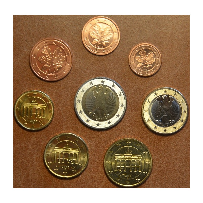 Euromince mince Sada 8 nemeckých mincí 2002 \\"D\\" (UNC)