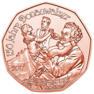 Euromince mince 5 Euro Rakúsko 2017 Valčík (UNC)