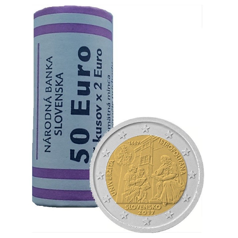Euromince mince 2 Euro Slovensko 2017 - Univerzita Istropolitana (2...