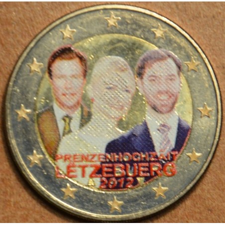 euroerme érme 2 Euro Luxemburg 2012 - A királyi esküvő II. (színeze...