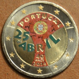2 Euro Portugal 2014 - Carnation Revolution II. (UNC colored)