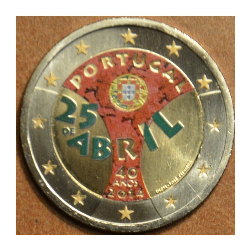 euroerme érme 2 Euro Portugália 2014 - Rózsaszín forradalom II. (sz...