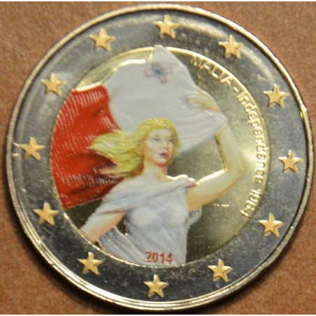 eurocoin eurocoins 2 Euro Malta - Independency 1964 II. (colored UNC)