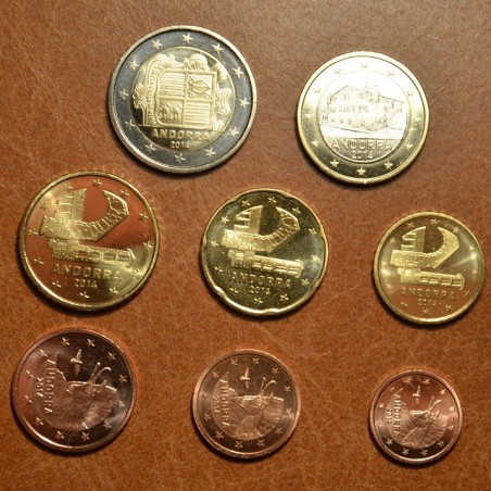 eurocoin eurocoins Set of 8 Euro coins Andorra 2014 (UNC)