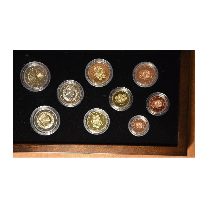 eurocoin eurocoins Set of 9 eurocoins Latvia 2015 (Proof)