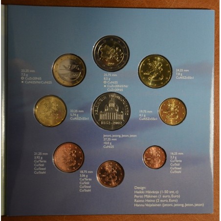 eurocoin eurocoins Finland 2002 - set of 8 eurocoins (BU)