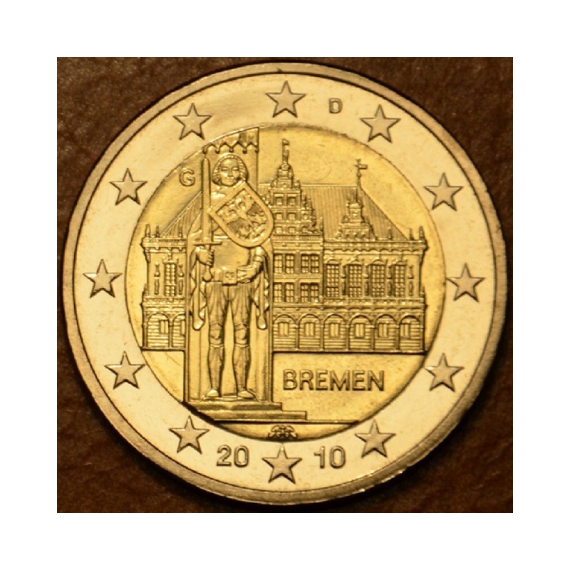 euroerme érme 2 Euro Németország 2010 \\"G\\" Bréma: A városháza és...