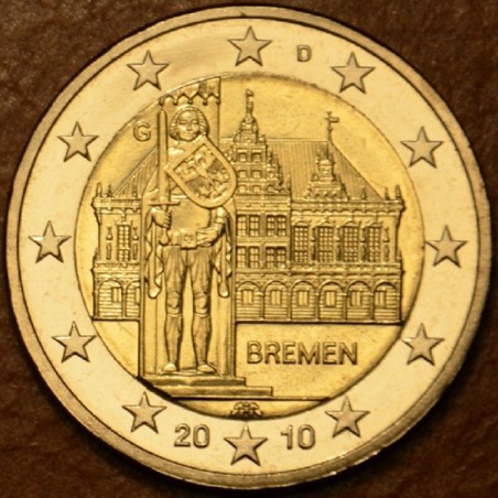 euroerme érme 2 Euro Németország 2010 \\"G\\" Bréma: A városháza és...