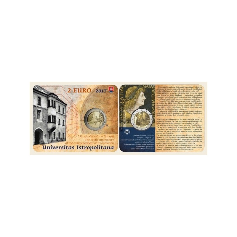 eurocoin eurocoins 2 Euro Slovakia 2017 - Univerzita Istropolitana ...