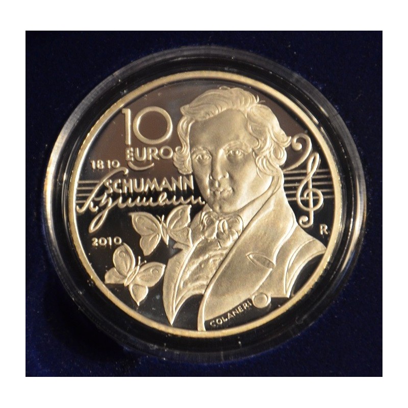 eurocoin eurocoins 10 Euro San Marino 2010 - Robert Schumann (Proof)
