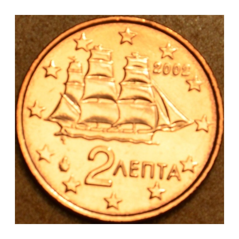 euroerme érme 2 cent Görögország \\"F\\" 2002 (UNC)