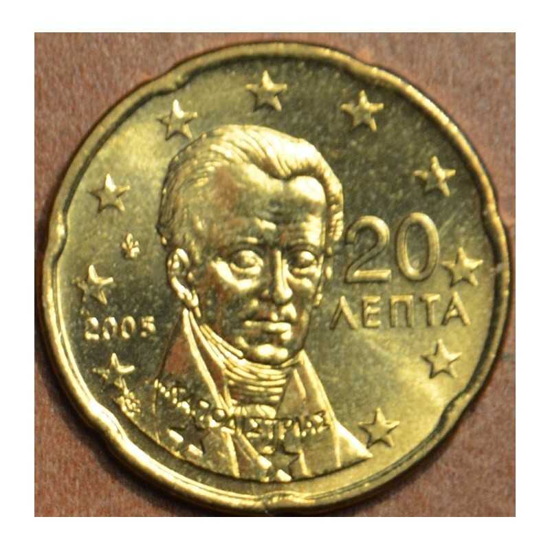 Euromince mince 20 cent Grécko \\"E\\" 2002 (UNC)