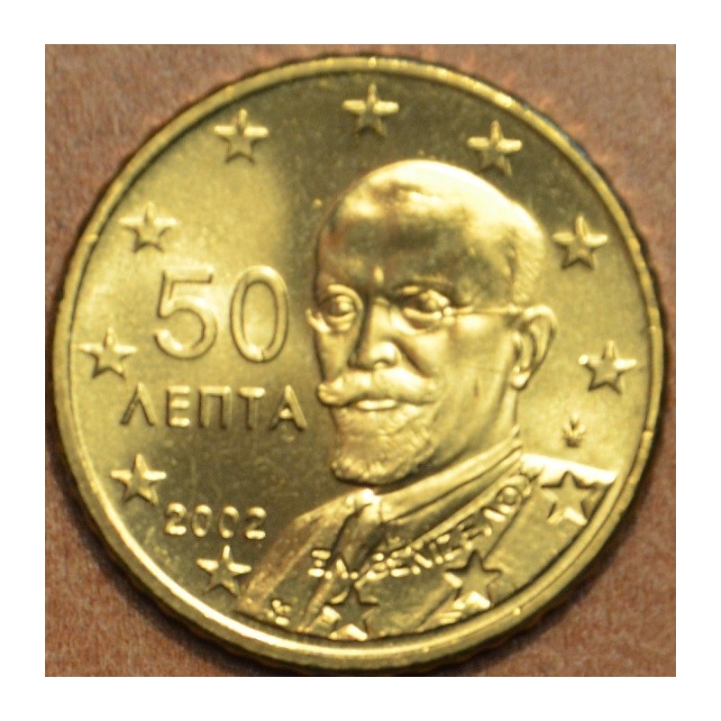 euroerme érme 50 cent Görögország \\"F\\" 2002 (UNC)