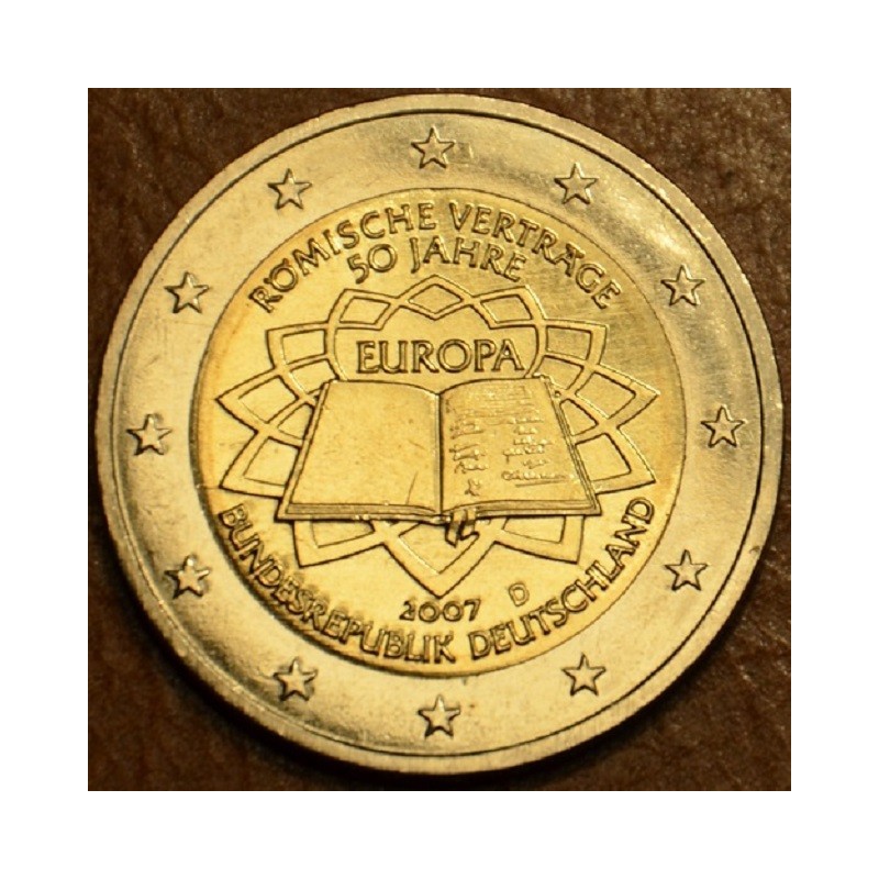 Euromince mince 2 Euro Nemecko 2007 \\"D\\" 50 rokov Rímskej zmluvy...