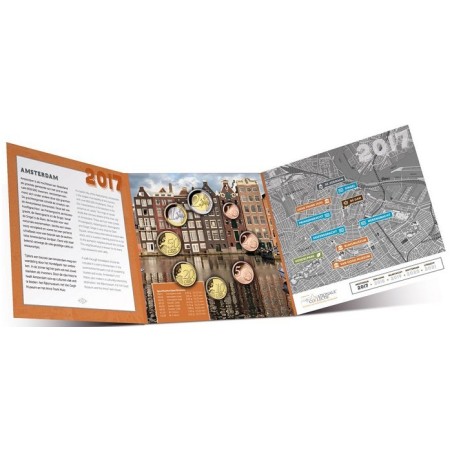 Euromince mince Sada 8 holandskych mincí 2017 Amsterdam (BU)