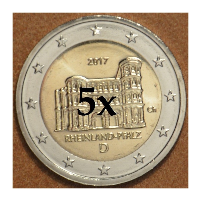 euroerme érme 2 Euro Németország 2017 - \\"ADFGJ\\" Porta Nigra (5x...