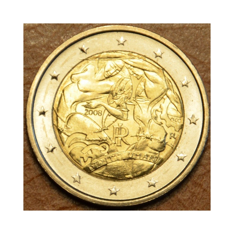 Euromince mince 2 Euro Taliansko 2008 - 60. výročie Všeobecnej dekl...