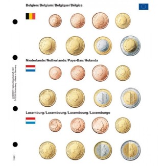 euroerme érme Belgium, Luxemburg, Hollandia - 3 sor a Lindner albumba
