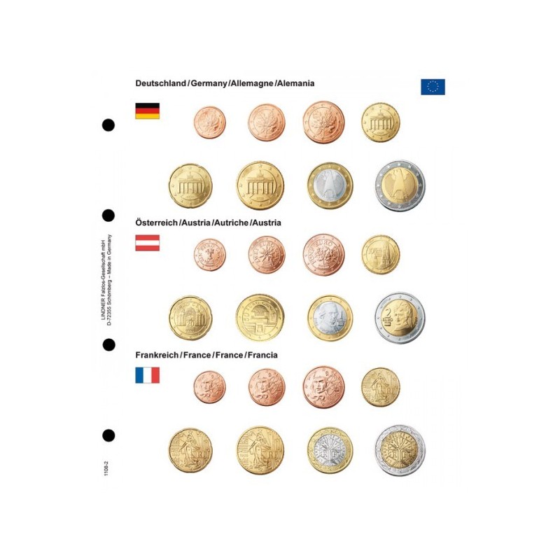 eurocoin eurocoins Germany, Austria, France page into Lindner album