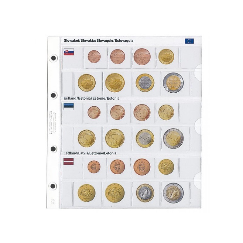 eurocoin eurocoins Slovakia, Estonia, Latvia - page into Lindner album