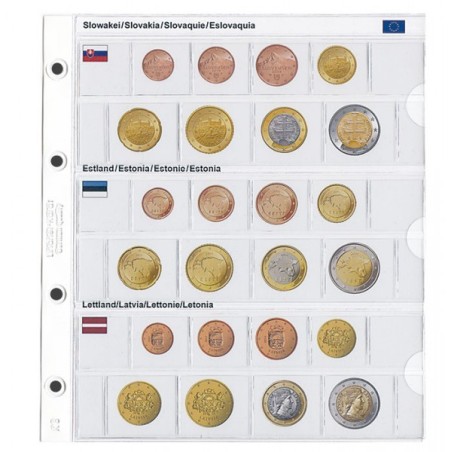 eurocoin eurocoins Slovakia, Estonia, Latvia - page into Lindner album