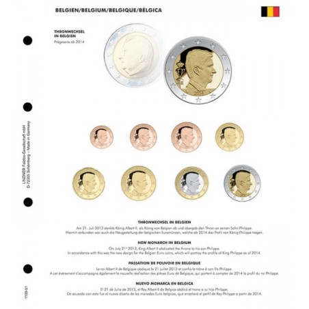eurocoin eurocoins New King of Belgium 2014 - page into Lindner album