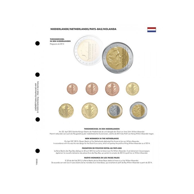eurocoin eurocoins New King of Netherlands 2014 - page into Lindner...
