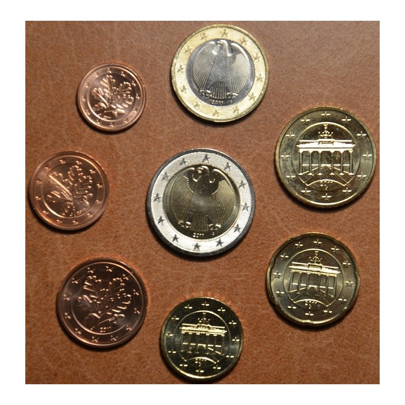 Euromince mince Sada 8 nemeckých mincí 2011 \\"G\\" (UNC)