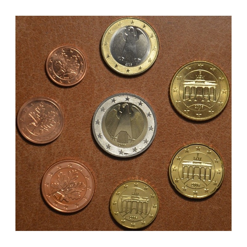 eurocoin eurocoins Germany 2006 \\"F\\" set of 8 eurocoins (UNC)