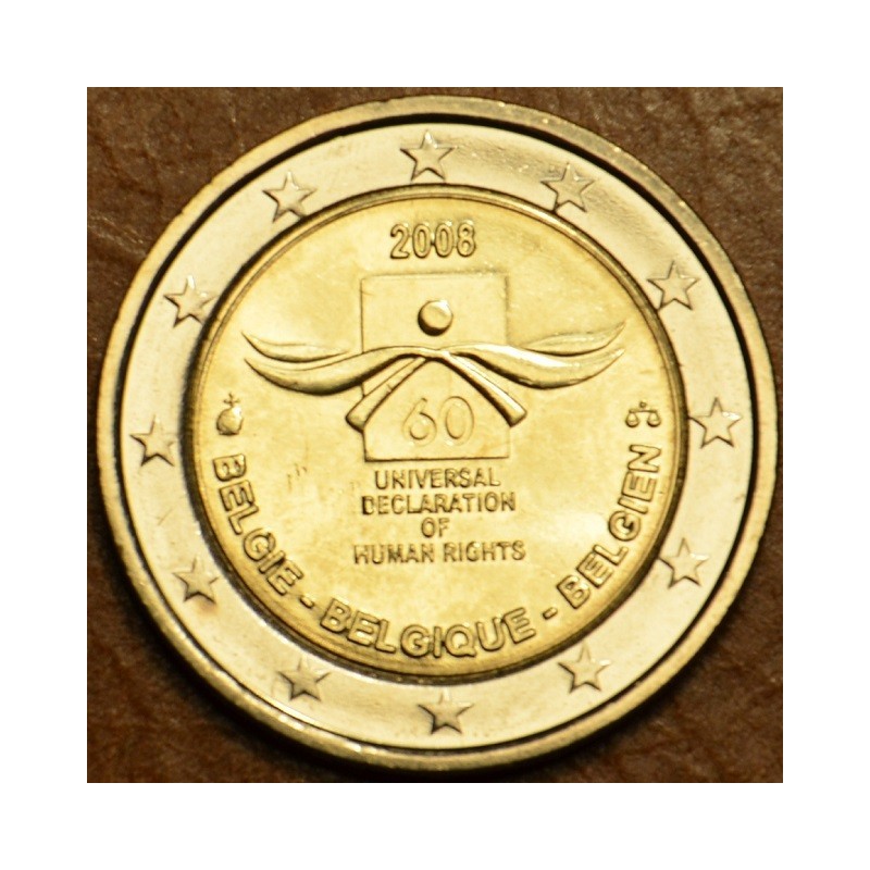 Euromince mince 2 Euro Belgicko 2008 - 60. výročie Všeobecnej dekla...