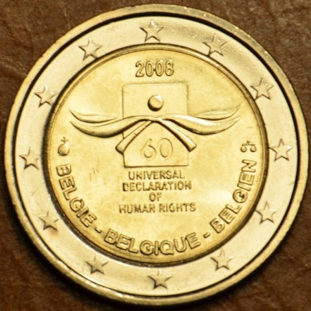 euroerme érme 2 Euro Belgium 2008 - A nemzetközi emberi jogok dekla...