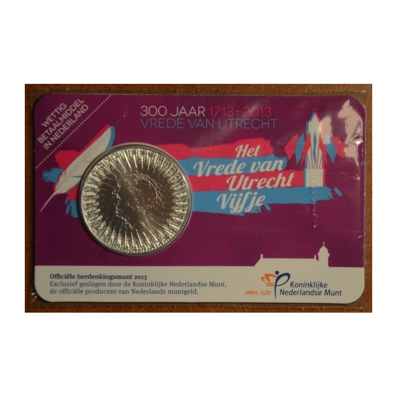 euroerme érme 5 Euro Hollandia 2013 - Az utrechti béke 400 éve (BU ...