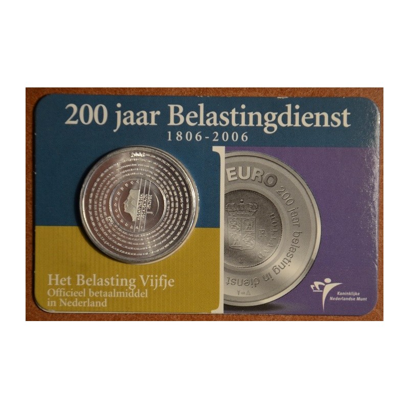 Euromince mince 5 Euro Holandsko 2006 - 200 rokov dane (BU karta)