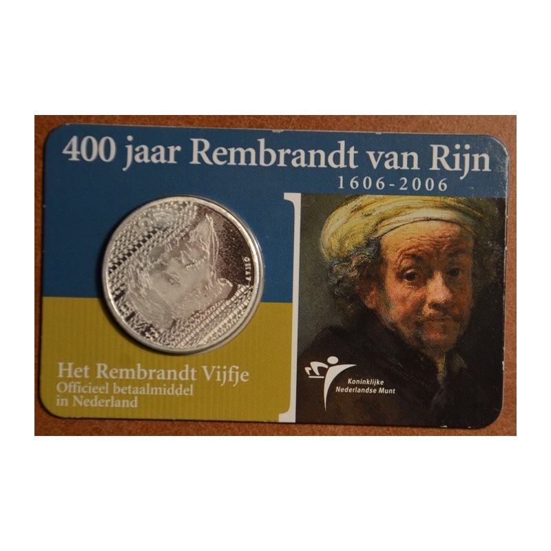 eurocoin eurocoins 5 Euro Netherlands 2006 - Rembrandt (BU card)