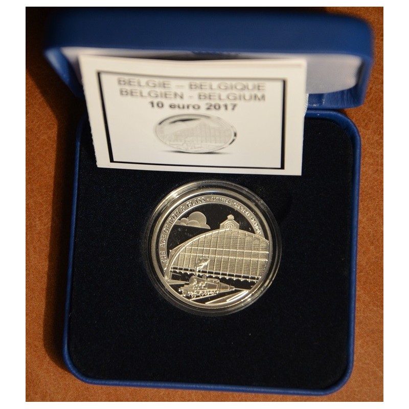 Euromince mince 10 Euro Belgicko 2017 Antwerp central station (Proof)