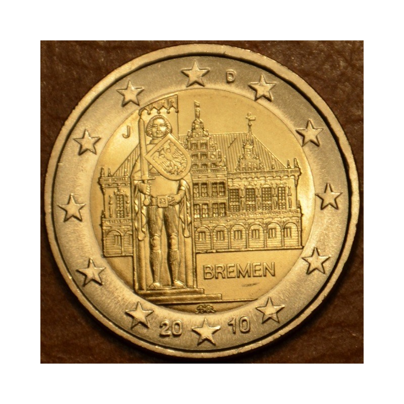 Euromince mince 2 Euro Nemecko 2010 \\"J\\" Bremen: Brémska radnica...