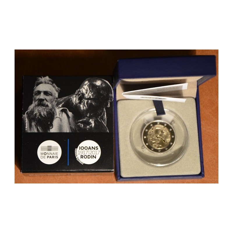 euroerme érme 2 Euro Franciaország 2017 - Auguste Rodin (Proof)
