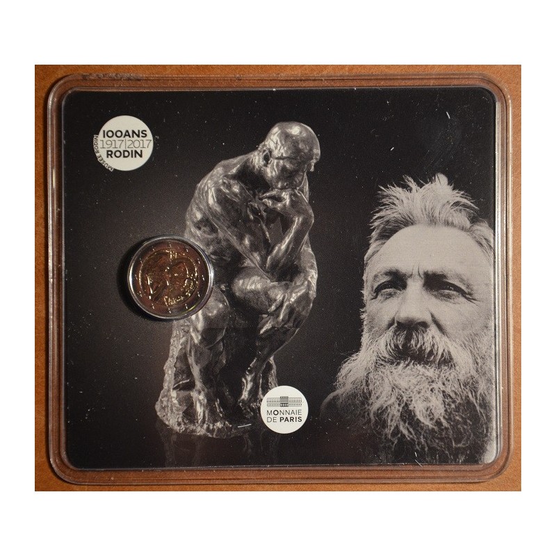 Euromince mince 2 Euro Francúzsko 2017 - Auguste Rodin (BU karta)