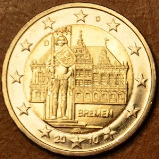 2 Euro Germany "D" 2010 - Bremen: Town hall with sculpture of Roland  (UNC)