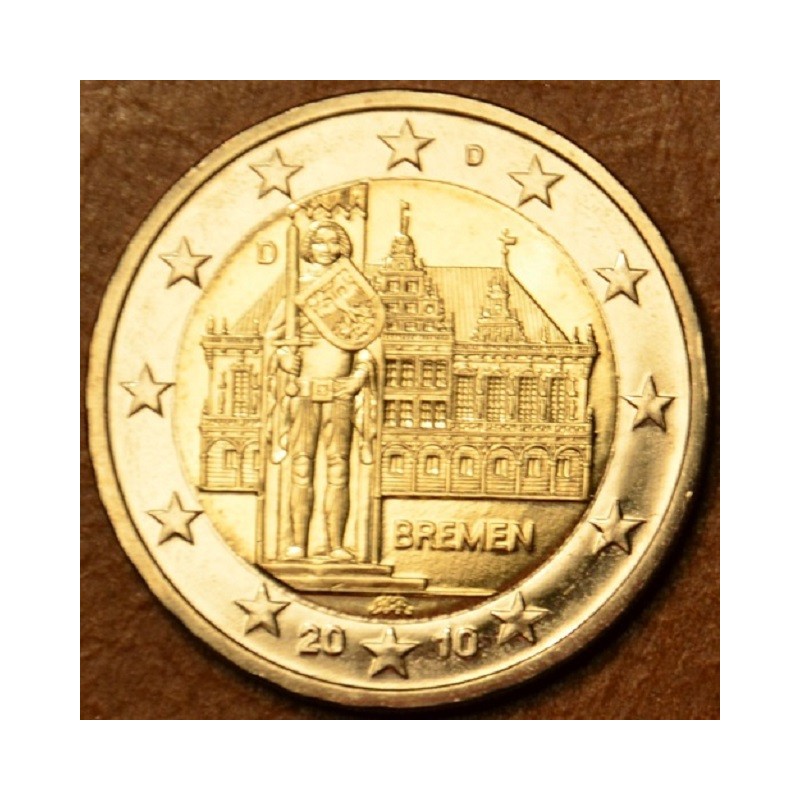 eurocoin eurocoins 2 Euro Germany 2010 \\"D\\" Bremen: Town hall wi...