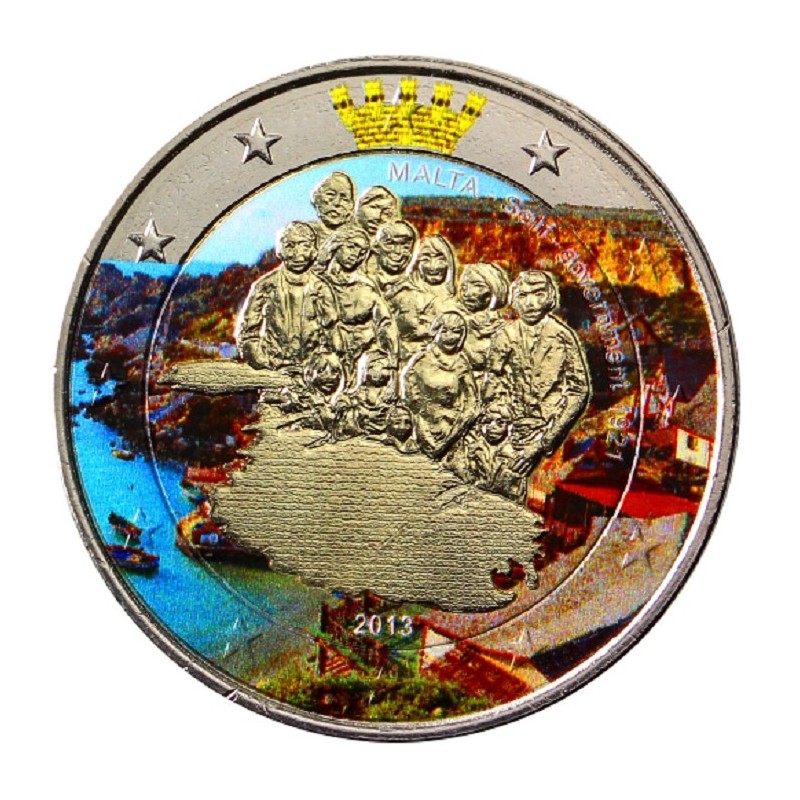 eurocoin eurocoins 2 Euro Malta 2013 - 1921 Self Government III. (c...