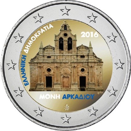 Euromince mince 2 Euro Grécko 2016 - Kláštor Arkadi III. (farebná UNC)