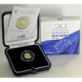 2 Euro Italy 2015 - 30 years of European flag (Proof)